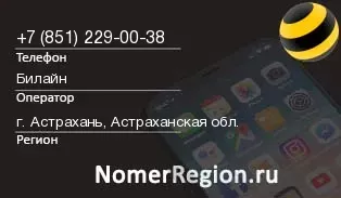 Кто звонил с 8512290038 - регион и оператор